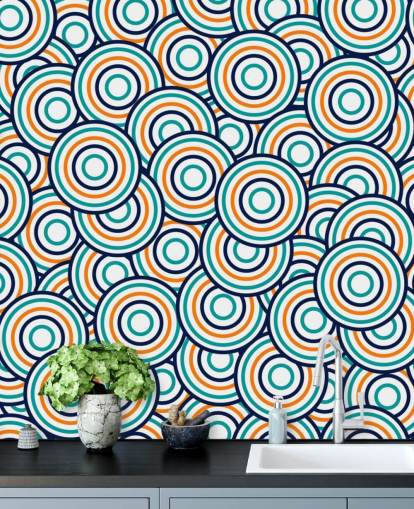 papier peint en couches de cercles