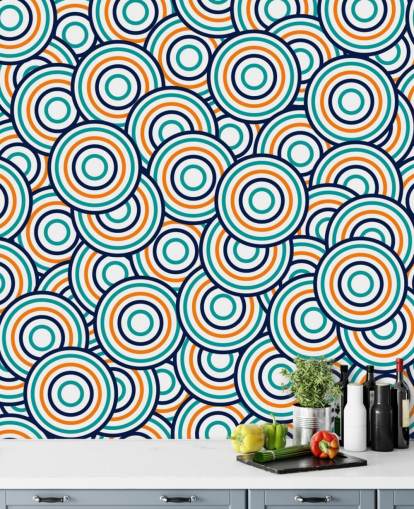 papier peint en couches de cercles