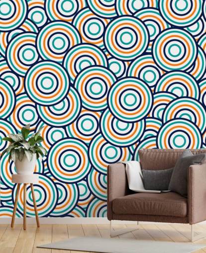 papier peint en couches de cercles