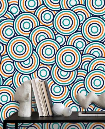 papel tapiz de patrones circulares en capas