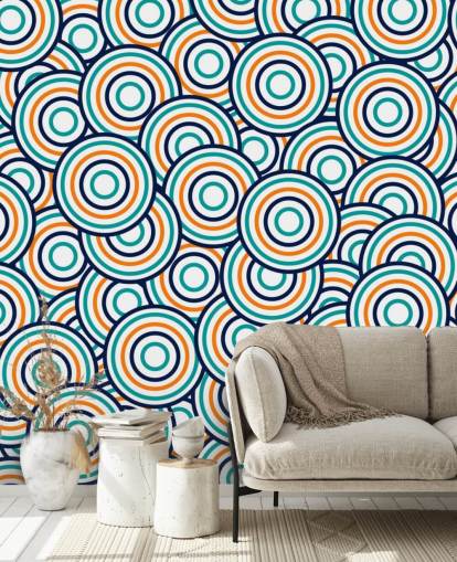 papier peint en couches de cercles
