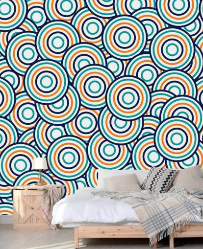 layered circle patterns wallpaper