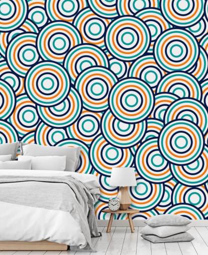 papel tapiz de patrones circulares en capas