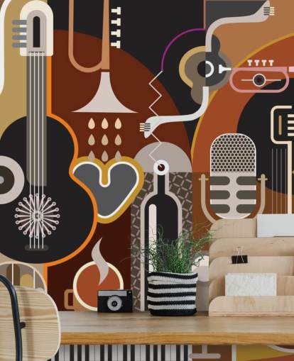 Papel pintado Art Deco Music Art
