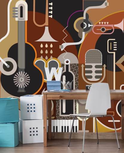 Art Deco musik konst Bakgrund