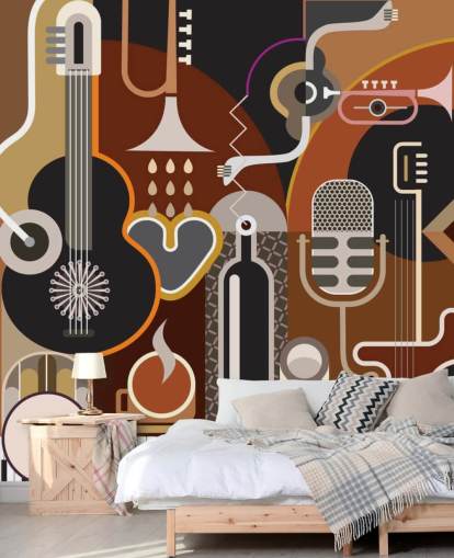 Art Deco Musikk Kunst Bakgrunn Art Deco Musikk Kunst Bakgrunn