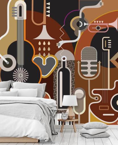 Papier Peint Art Déco Musique