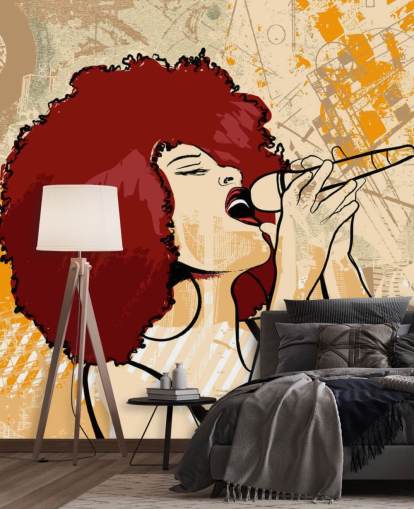 Singer Abstract Art Wallpaper