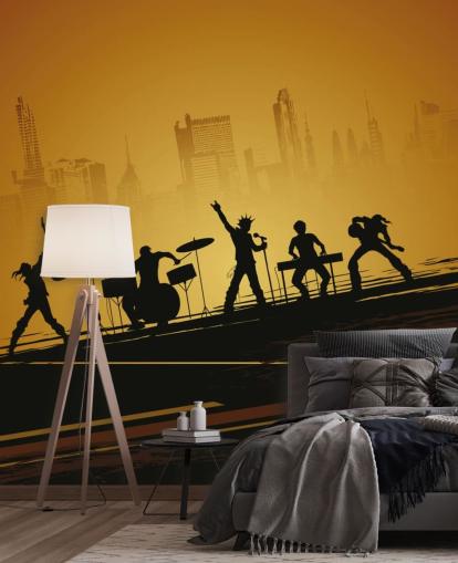 Rock Band Silhouette Bakgrund