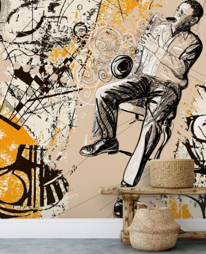 Fondo de pantalla de Jazz Player Art Fondo de pantalla de Jazz Player Art