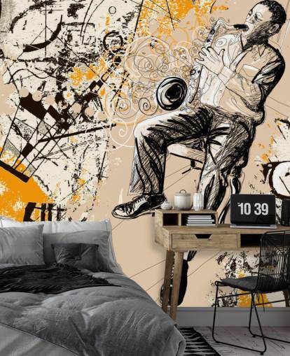 Jazzspiller Kunst Bakgrunn