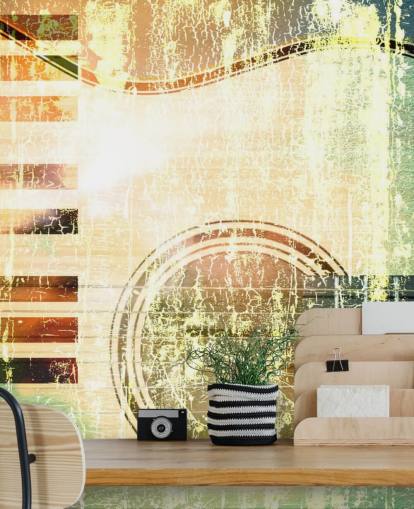 Papel pintado rústico de primer plano de guitarra