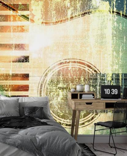 Rustikk nærbilde av gitar tapet