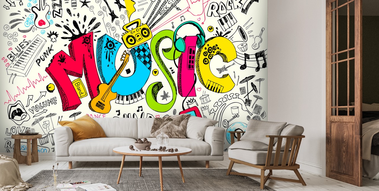 Music Doodle Wallpaper | Wallsauce CA