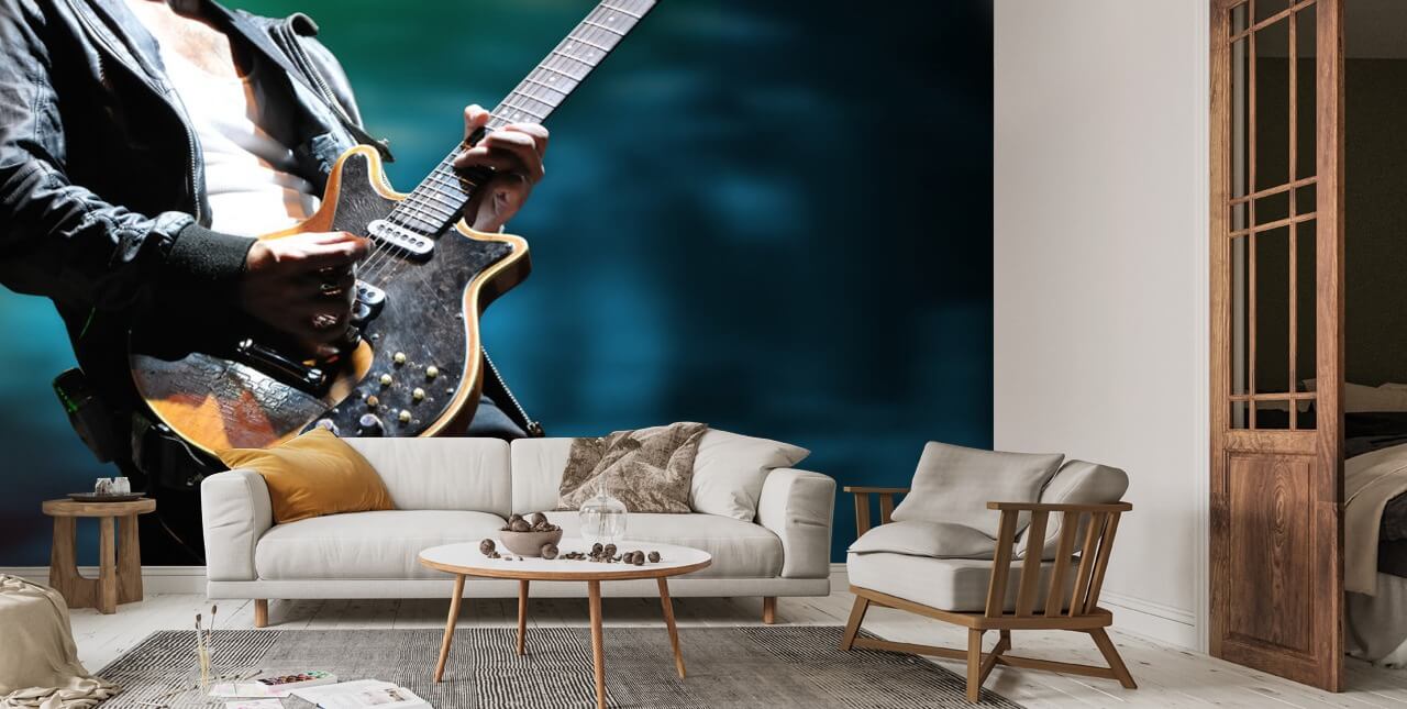 Guitar Musician Wallpaper Mural Wallsauce US