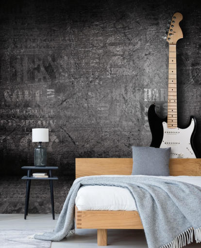 guitar propped on the wall wallpaper