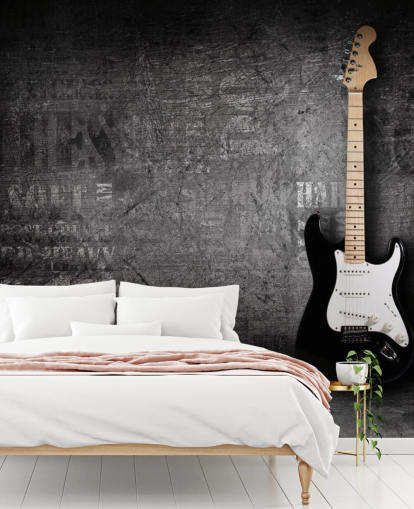 guitar propped on the wall wallpaper