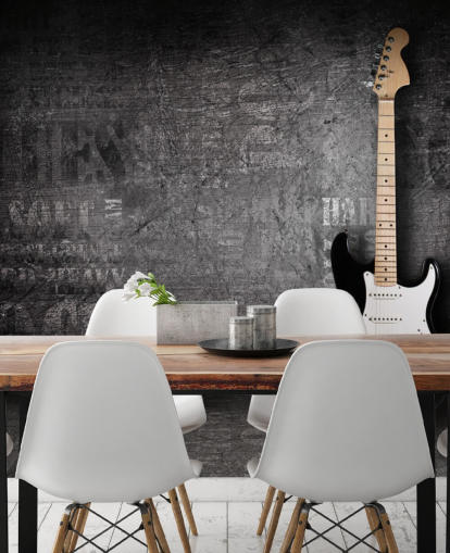 Gitarre an der Wand gestützt Tapete