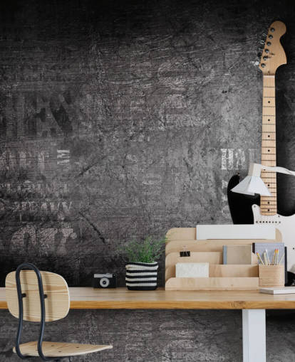 guitar propped on the wall wallpaper