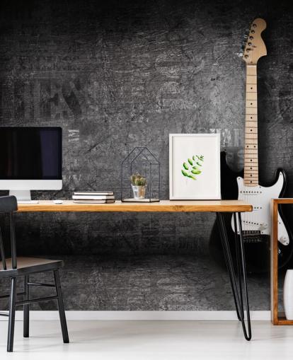 guitar propped on the wall wallpaper