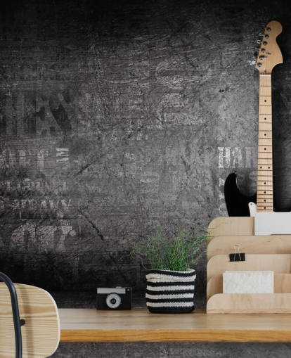 Gitarre an der Wand gestützt Tapete Gitarre an der Wand gestützt Tapete