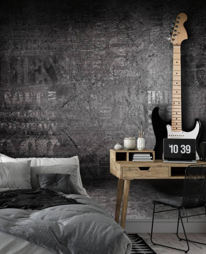 guitar stablet på væggen tapet