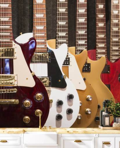 Bunte E-Gitarren Tapete