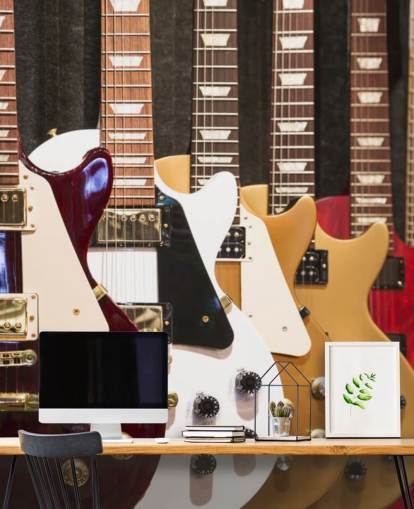 Bunte E-Gitarren Tapete