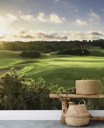 Golfbaan behang