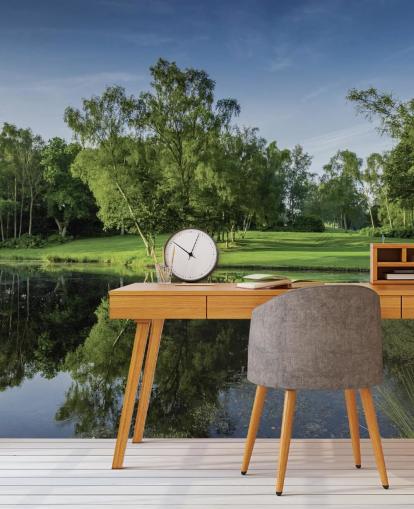 Dawn Across the Lake, Cottesmore Hotel, Golf & Country Club, West Sussex, England Wallpaper