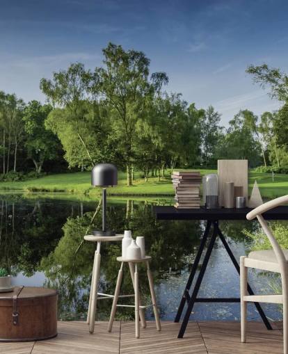 Amanecer al otro lado del lago, Cottesmore Hotel, Golf & Country Club, West Sussex, Inglaterra Fondo de pantalla Amanecer al otro lado del lago, Cottesmore Hotel, Golf & Country Club, West Sussex, Inglaterra Fondo de pantalla