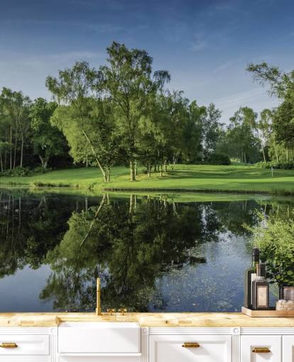 Dawn Across the Lake, Cottesmore Hotel, Golf & Country Club, Vestsussex, England Wallpaper