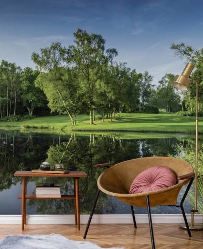 Dawn Across the Lake, Cottesmore Hotel, Golf & Country Club, Vestsussex, England Wallpaper