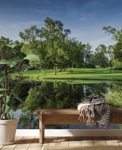 Dawn järven yli, Cottesmore-hotelli, Golf & Country Club, Länsi-Sussex, Englannin taustakuva Dawn järven yli, Cottesmore-hotelli, Golf & Country Club, Länsi-Sussex, Englannin taustakuva