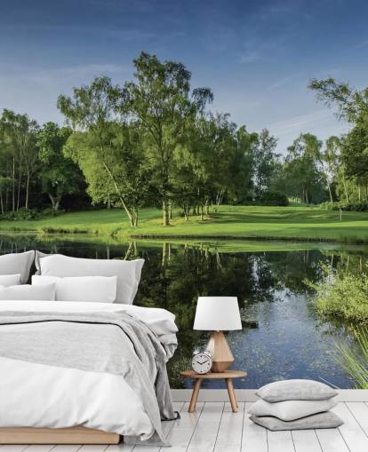 Dawn Across the Lake, Cottesmore Hotel, Golf & Country Club, West Sussex, England Wallpaper