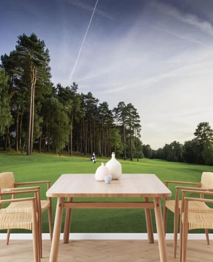 Papel pintado de campo de golf verde