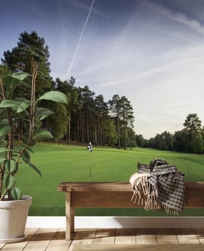 Grønn Golf Course Bakgrunn Grønn Golf Course Bakgrunn