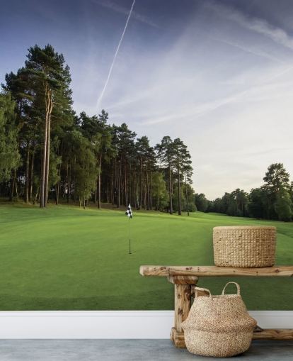 Papel pintado de campo de golf verde