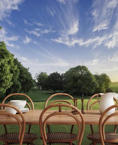 Fondo de pantalla de campo de golf en un día frío y soleado Fondo de pantalla de campo de golf en un día frío y soleado