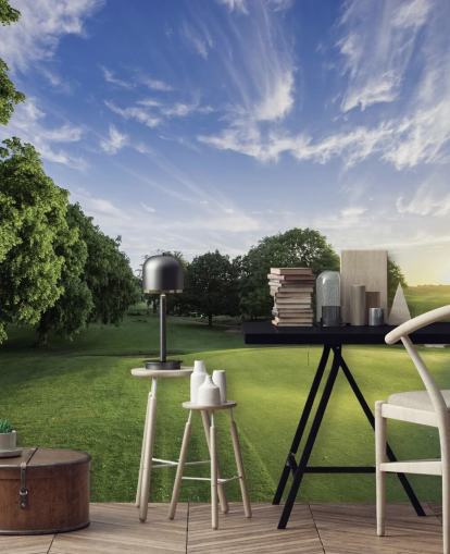 Hintergrundbild „Golfplatz an kaltem, sonnigem Tag“ Hintergrundbild „Golfplatz an kaltem, sonnigem Tag“