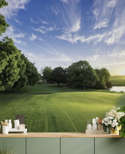 Golf Course on Cold Sunny Day Wallpaper