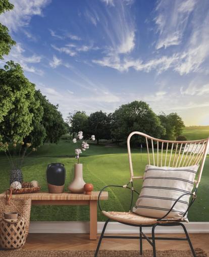 Golf Course on Cold Sunny Day Wallpaper