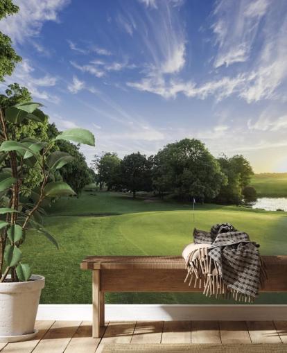 Golf Course on Cold Sunny Day Wallpaper