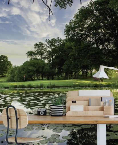 Golf Course Pond Wallpaper