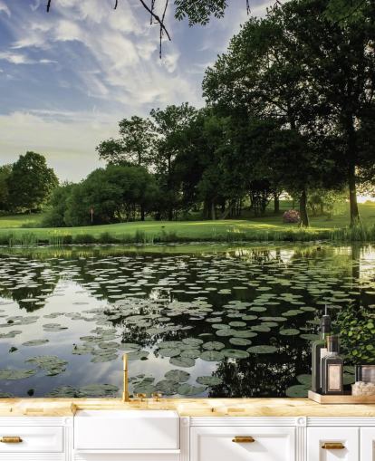 Golf Course Pond Wallpaper