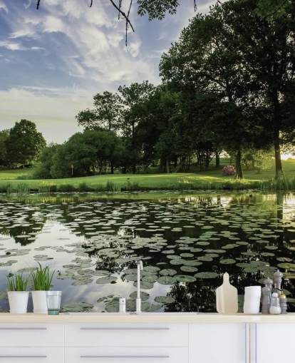 Golf Course Pond Wallpaper