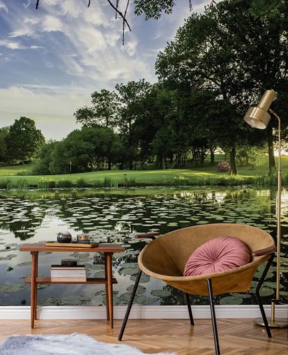 Golf Course Pond Wallpaper