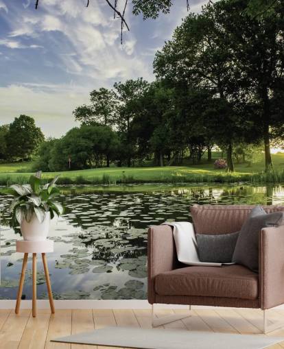 Golf Course Pond Wallpaper