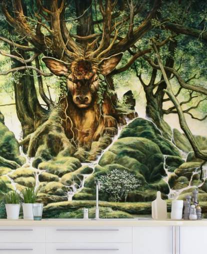 Papel Pintado Deer Tree