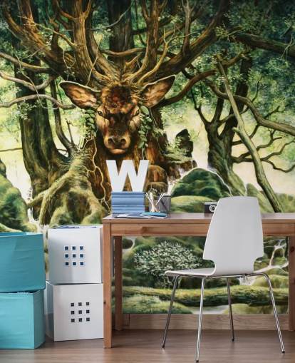 Papel Pintado Deer Tree